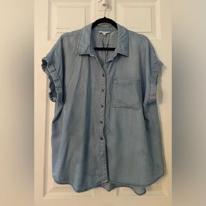 Workshop Republic Clothing Light Blue Chambray Button-Down Shirt